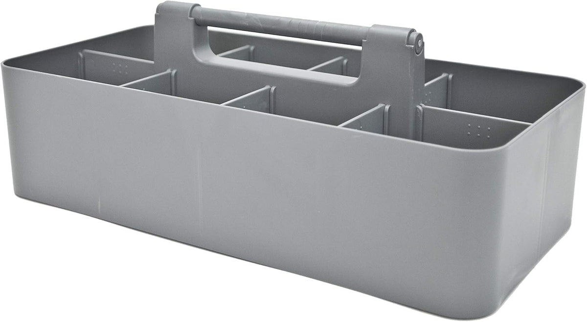 -Large Portable Caddy, DIY Dividers, 8 Compartments, School Office Supplies,Portable Basket with Handle Storage Organizer Modern Made in USA (3 PACK, Mint/Gray/Ivory)