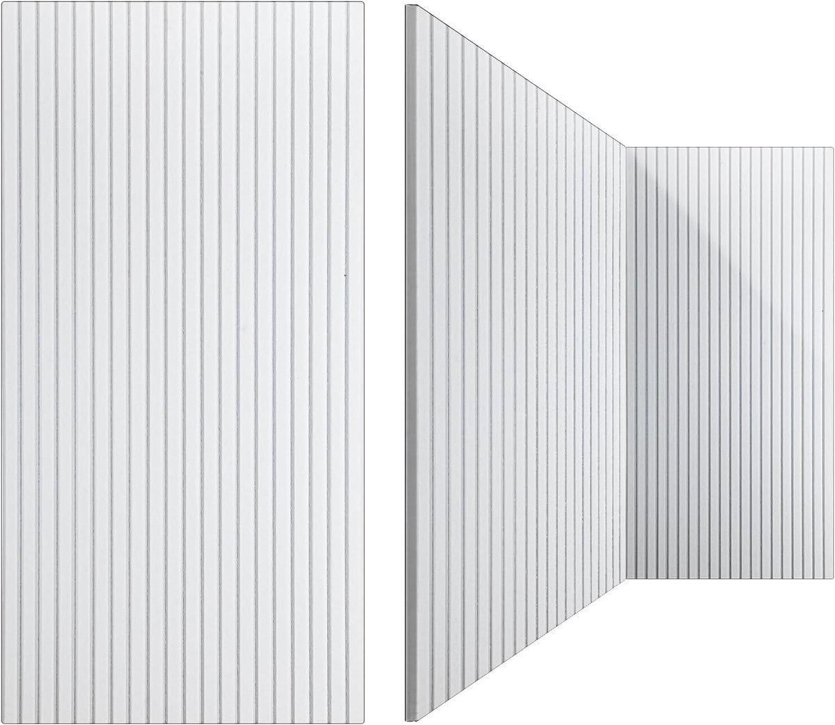 Woanger 5 Pack Large Acoustic Panels 47x24x0.4 Inch Sound Dampening Panels Self-Adhesive Noise Absorbing Sound Proof Wall for Echo Absorption for Home Studio Office Game Room(White)