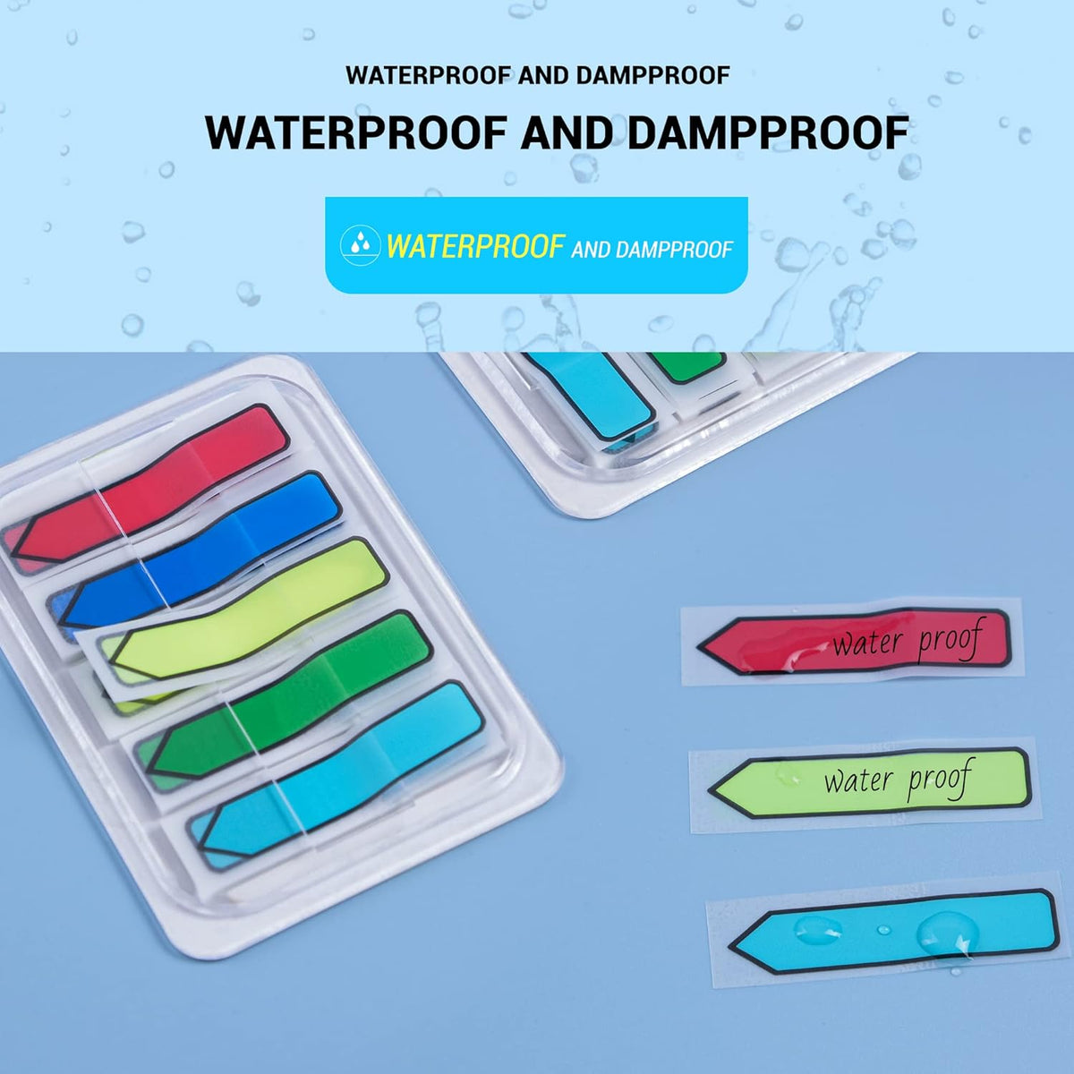 Ericter Sticky Tabs 3X300 Pieces, Annotation Tabs Sign Here Tabs, Index Tabs Writable and Repositionable Arrow Stickers, Page Markers Labels for Reading Notes, Books and Classify Files