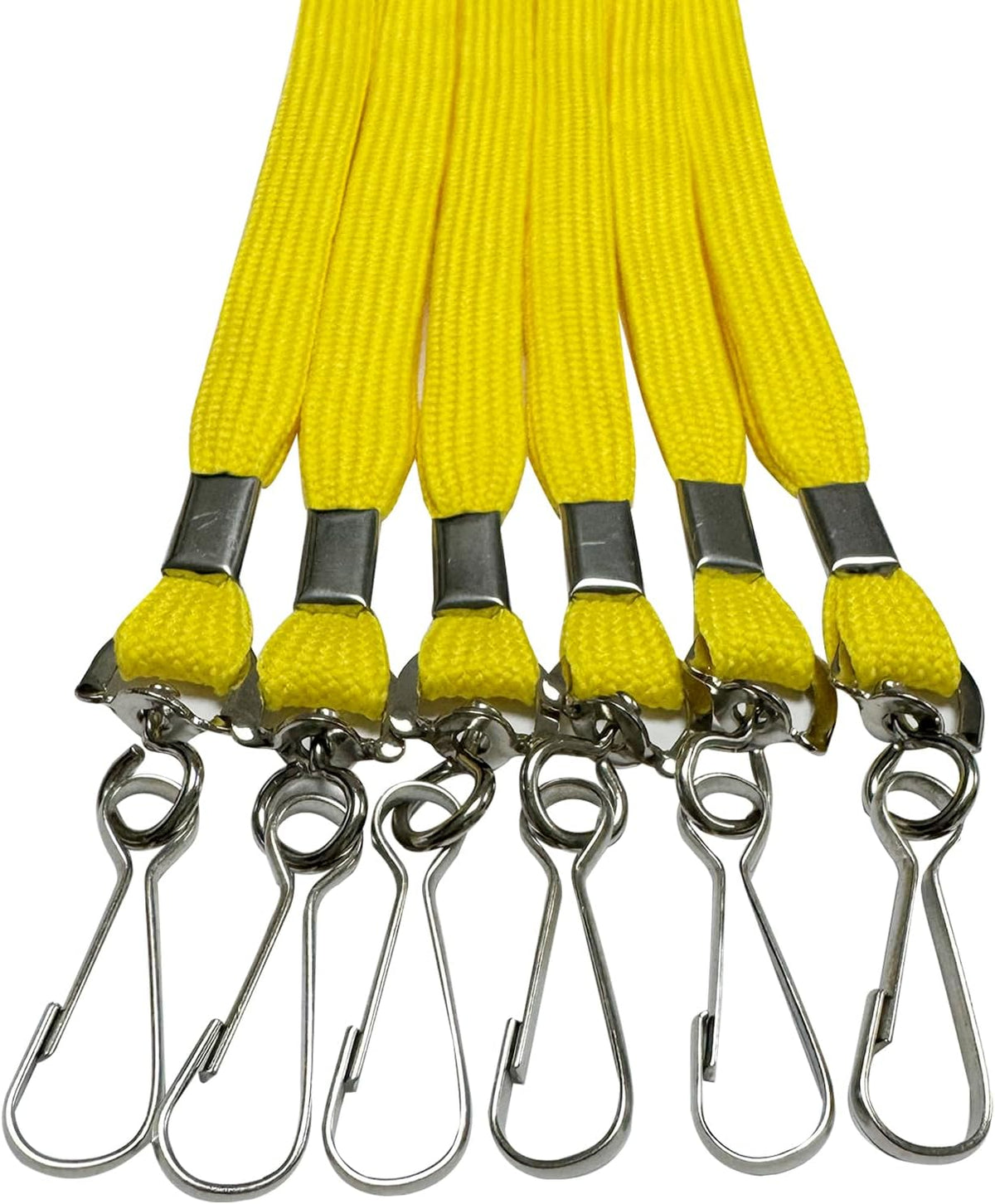 60 Pcs Breakaway Lanyards Safety Yellow Lanyard with Swivel J Hook Premium Bulk Flat Lanyards 36" for ID Name Badge Holder, ID Badges Cruise, School, Students, Coach, Festival and Hang Keys