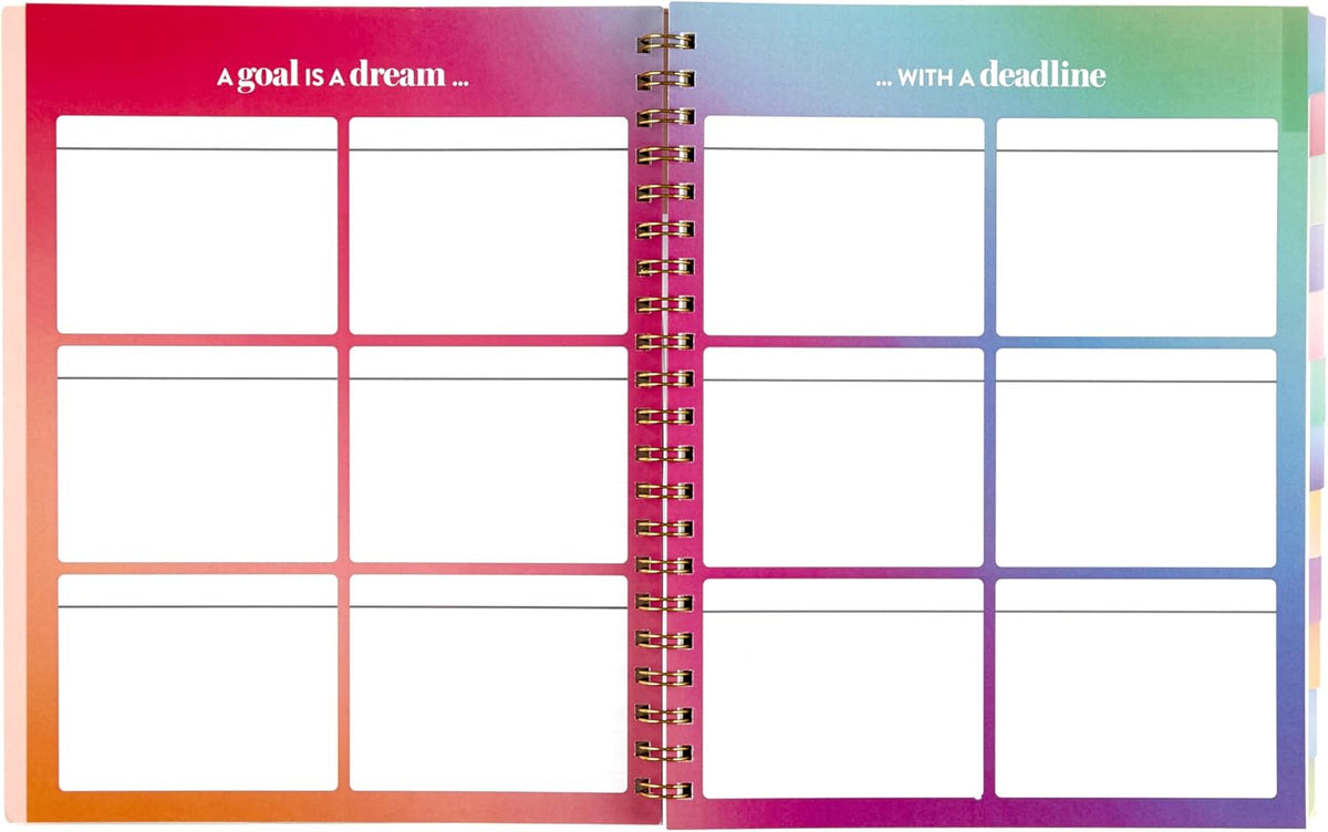 Inspired by Erin Condren Large Undated Planner, 12-Month Customizable Weekly and Monthly Layout, 9" x 11" Size, Premium 100gsm Paper, Includes Stickers and Pocket Folder