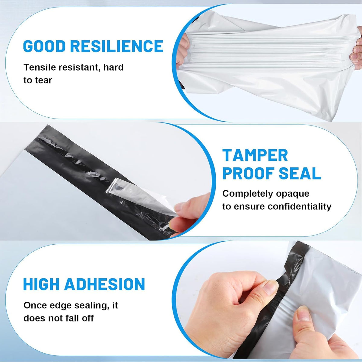 Poly Mailers Shipping Bags 10x13 inch 300 Pack Packaging Clothes Polymailers Envelopes Mailing Mailer Package Polymailer Small Business Supplies Package Clothing Bag Polybag Packing White