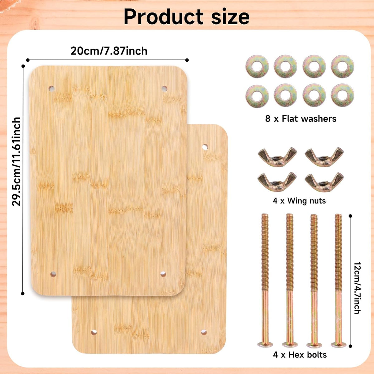 GeryVtee Wooden Book Press 11.6x7.87 inch Large Bookbinding Press Portable Binding Press for Binding Machine, Bookbinding Supplies for DIY Bookbinding Easy Assemble
