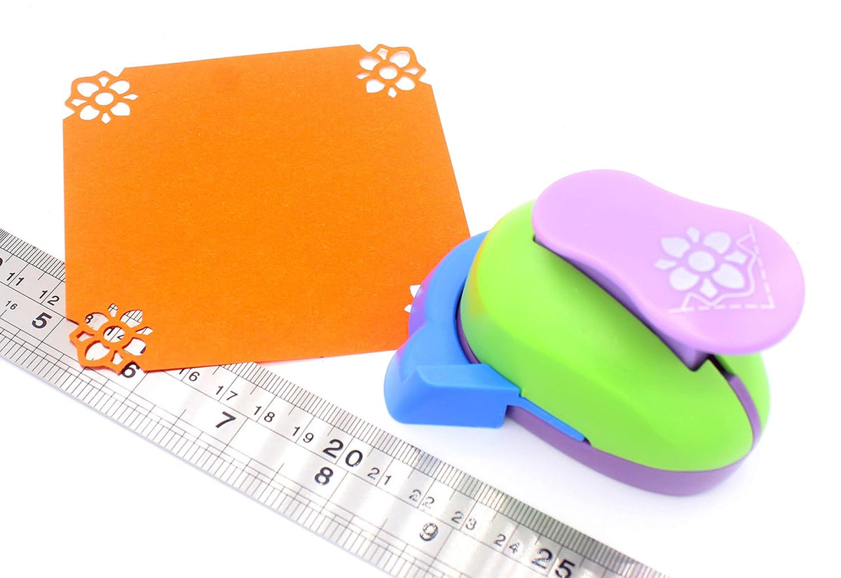 Hollow Right-Angle Embossing Punch - Handmade Scrapbooking Craft Lever Corner Punch (Forget-me-not)