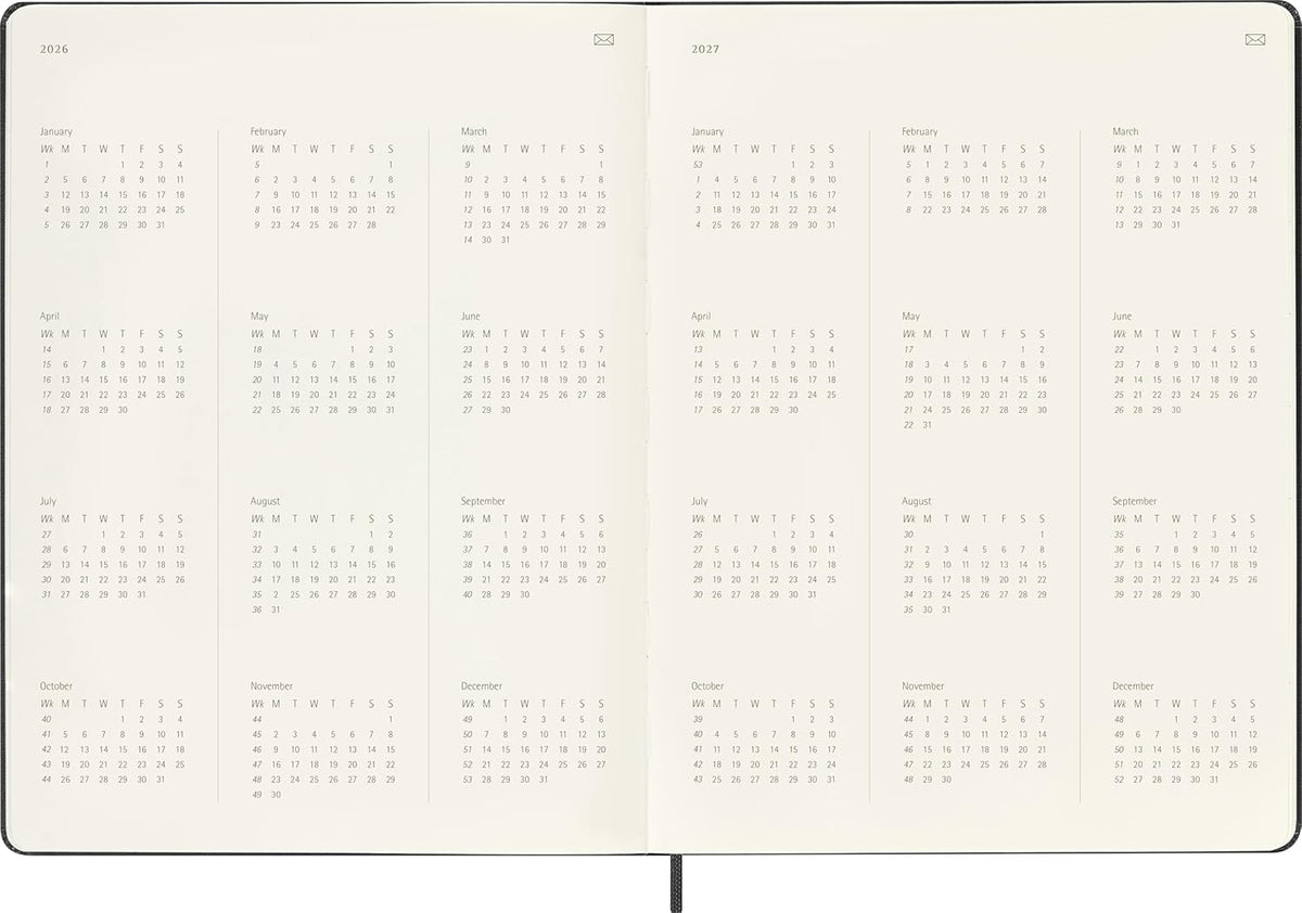 Moleskine 12 Month 2026 PRO Smart Weekly Vertical Planner, Hard Cover, XL (7.5" x 9.5") Black: Compatible with Moleskine Smart Pen (Smart Set Sold Separately)