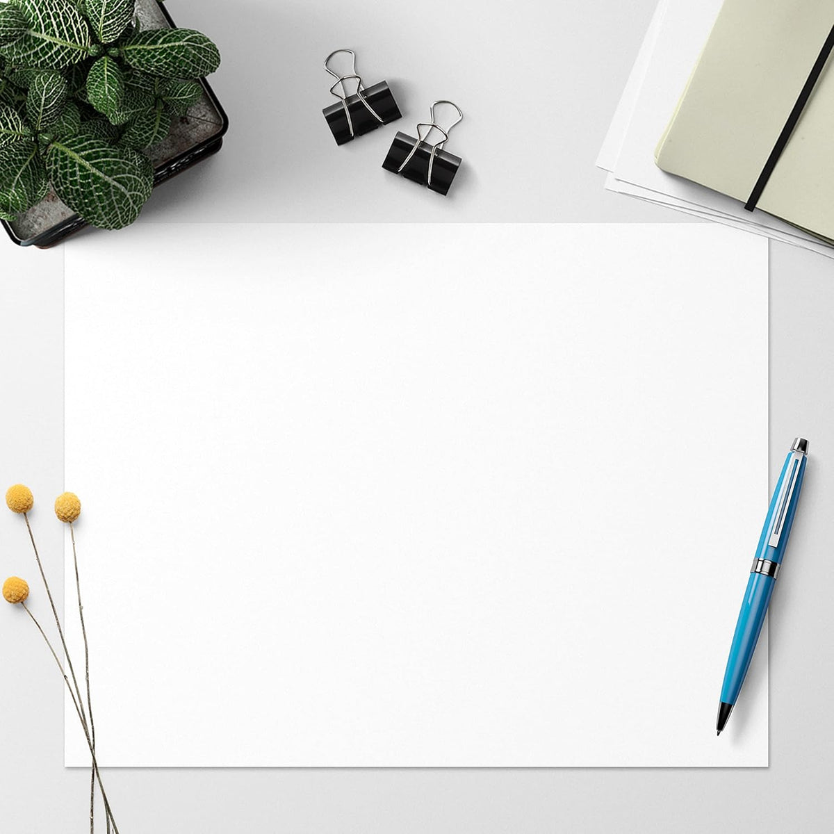 321Done 2-Part Blank Carbonless Notepad, 8.5x11 Landscape, Made in USA, Carbon Free Duplicate Copy Padfor Sketching, Drawing, Drafting, Memo, Notes (50 Sets) White/Yellow