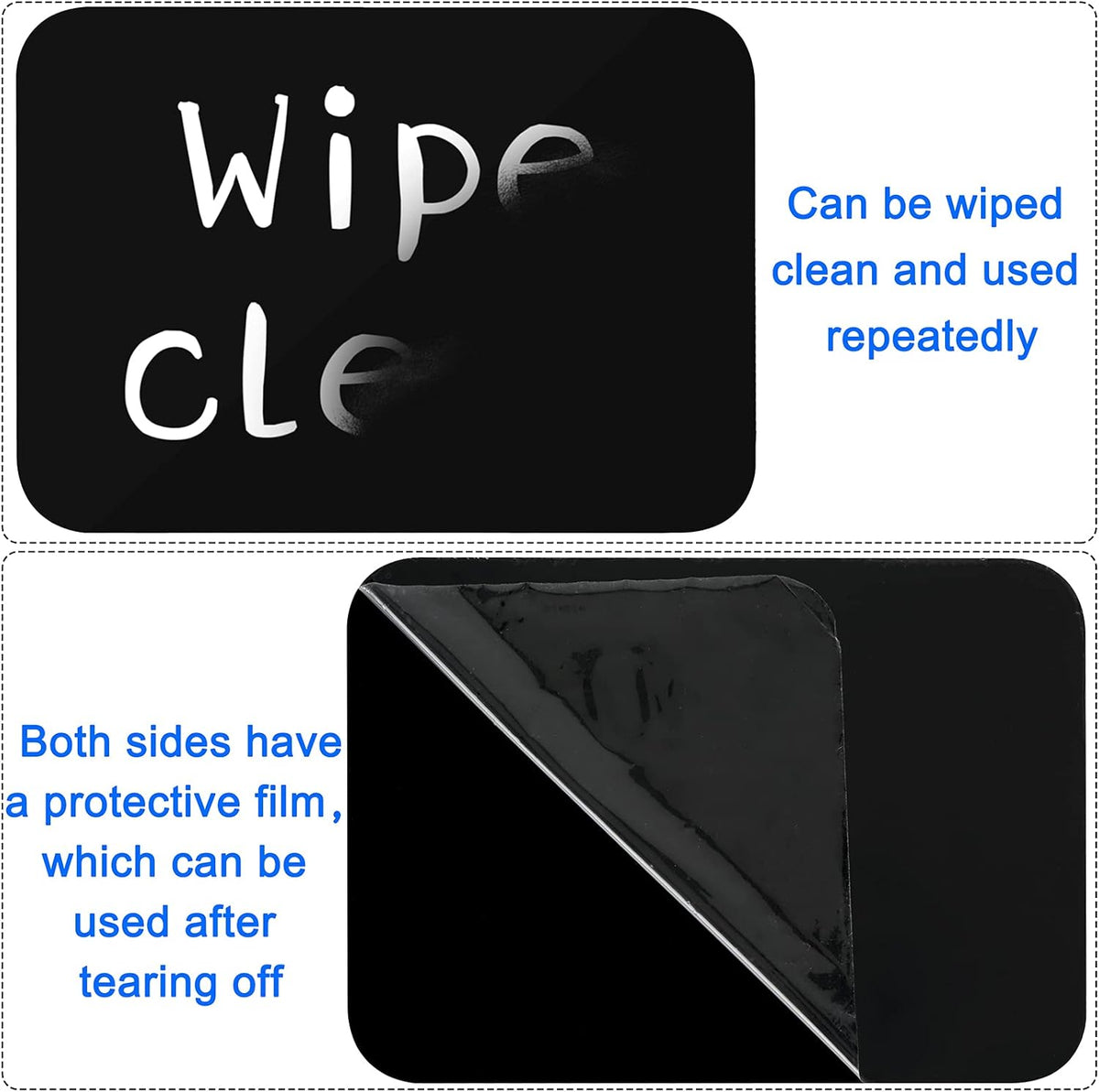 Mlici Clip on Sign Holder Chalkboard Clips, 8 Pack 8.2 x 5.8 Inch Sign Holder Clip for Retail Store Signs Displays, Black Plastic Sale Signs for Food Label Display Rotating Signs Table Clip