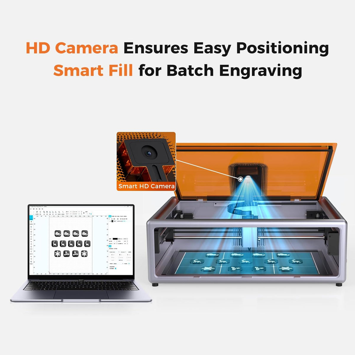 Creality Laser Engraver Falcon A1 10W with Fully Enclosed Design High Compatibility & Easy Assembly,Speed up to 600mm/s, Precision Engraving Machine