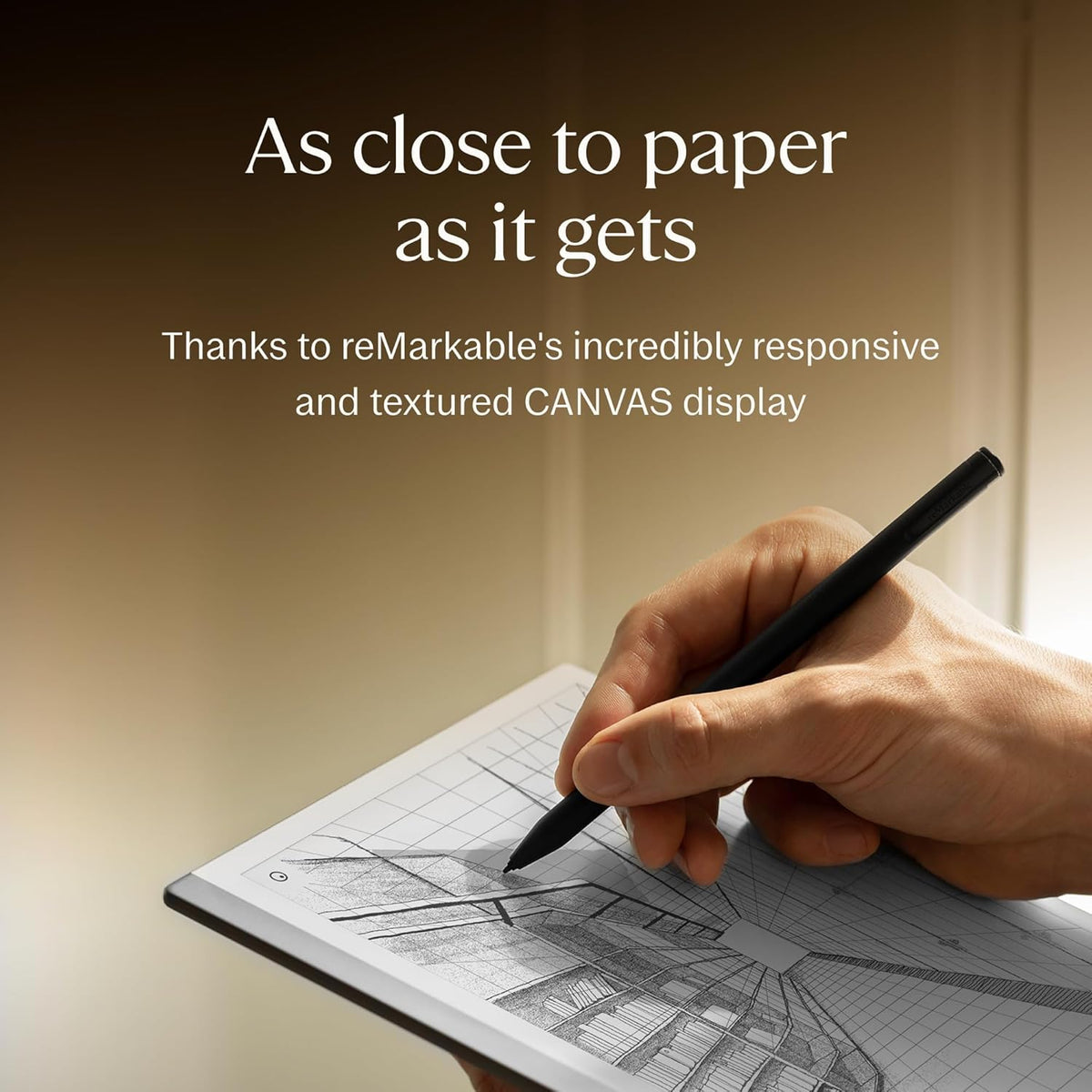 reMarkable Essentials Bundle - Leather Folio | reMarkable 2 Paper Tablet | Black and White 10.3'' Writing Tablet, Marker Plus Pen with Built-in Eraser and Book Folio Case in Black Premium Leather