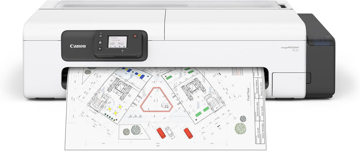 Canon imagePROGRAF TC-21 24" - Large Format Printer, Poster & Plotter Printer, Automatic Roll & Cut Sheet Paper Feeder, Includes 280 ml of Ink, White