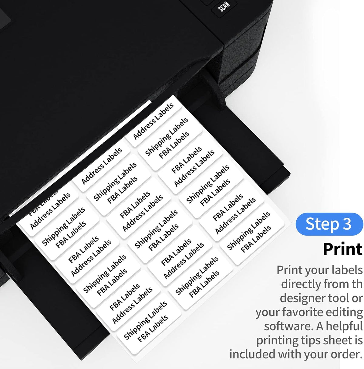 2"x4" Shipping Address Labels, 10-UP Blank Mailing Labels, White Self-Adhesive Customized Stickers for Inkjet and Laser Printer [400 Sheet, 4000 Labels]