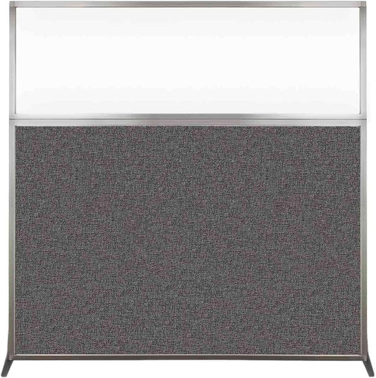 Versare Hush Screen Portable Room Divider | Workstation Wall Divider | Freestanding Privacy Hush Panels | Clear Windows | Fabric Office Divider Screen | Great for Room Separation