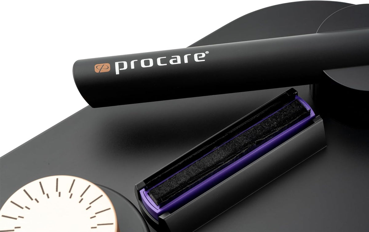 ProcareSelect Vinyl-Xperience Record Cleaning Kit PRO – Includes Record Cleaning Machine, Carbon Fiber Anti-Static Brush, Soft Velvet Record Brush, Soft tip Silicon Blower, Record Weight stabilizer