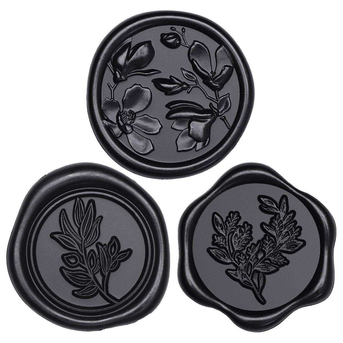 UNIQOOO Wax Seal Stickers - (3 Designs in 1 Pack) Wedding Invitation Envelope Seal Stickers, 60 Pcs Self-Adhesive Stickers, Perfect for Invitation, Christmas, Gift Wrapping