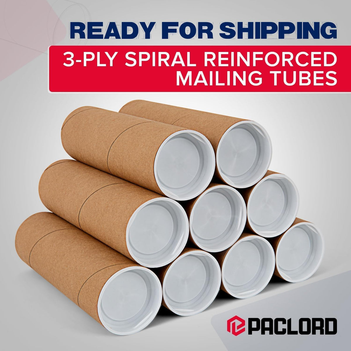 4" x 12" Heavy-Duty Reinforced Cardboard Mailing Tube, Pack of 6 Tubes with 12 Caps – Secure USPS Approved – Great for Shipping and Storing of Prints, Artwork, Posters or Documents