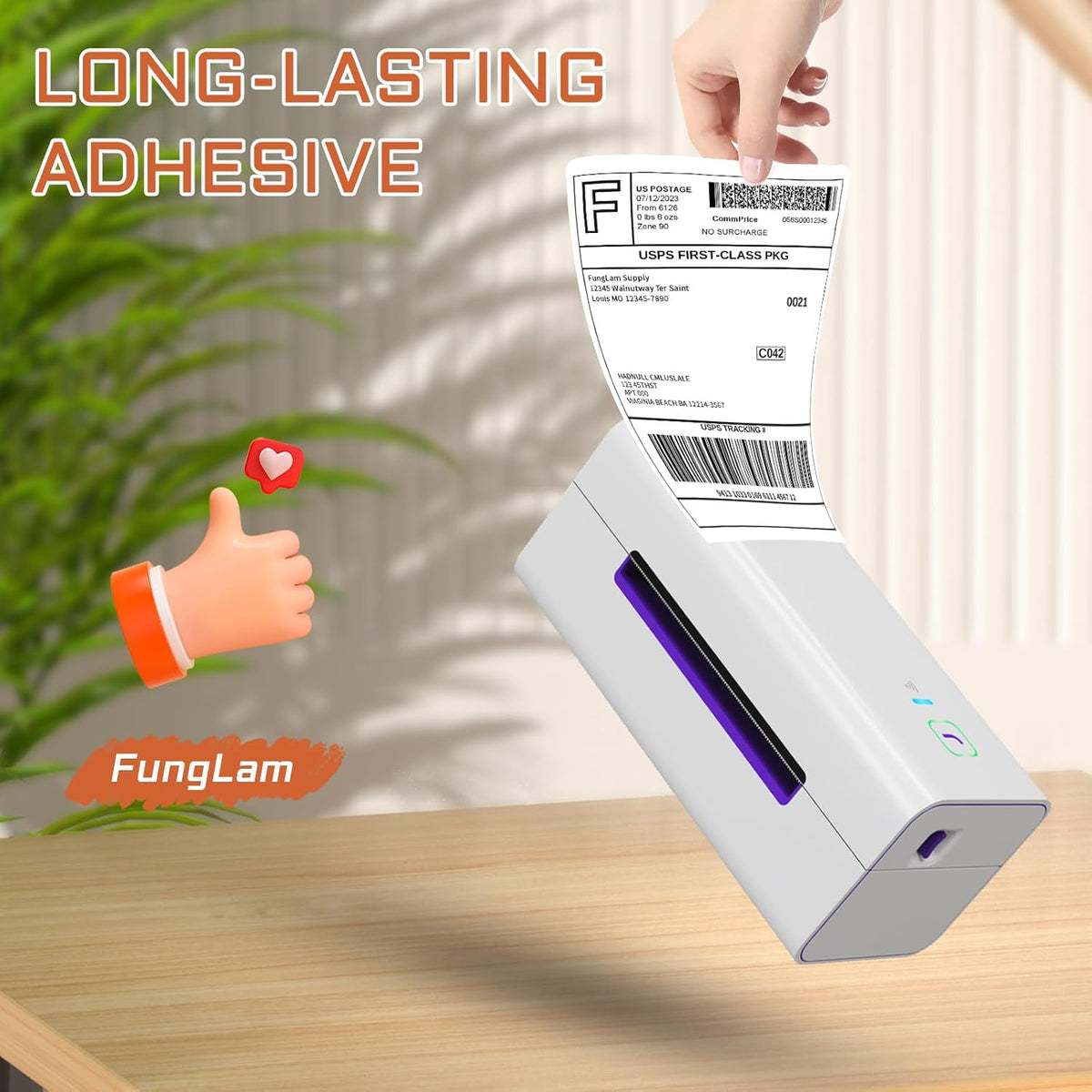 FungLam 4 Rolls 4XL Labels 4" x 6" Direct Thermal Printer Labels, Shipping Labels Compatible with LabelWriter 4XL 1744907 Thermal Postage Label Paper, 220 Labels/Roll