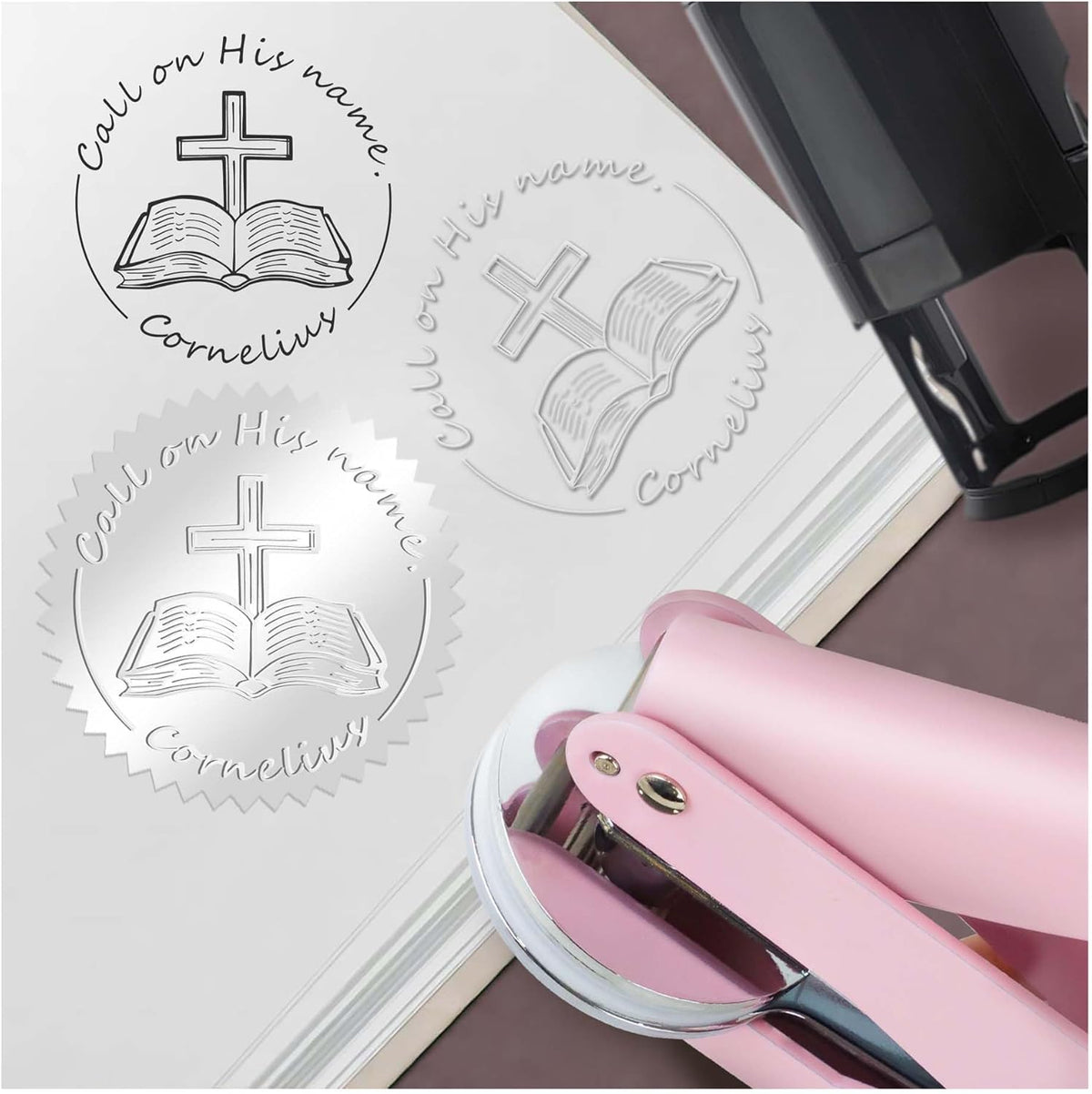 from The Library of Embossers & Stamps Custom Color Self-Inking Stamp with Your Name or Design Great for Personalizing Books, Text Books and Journals (29)