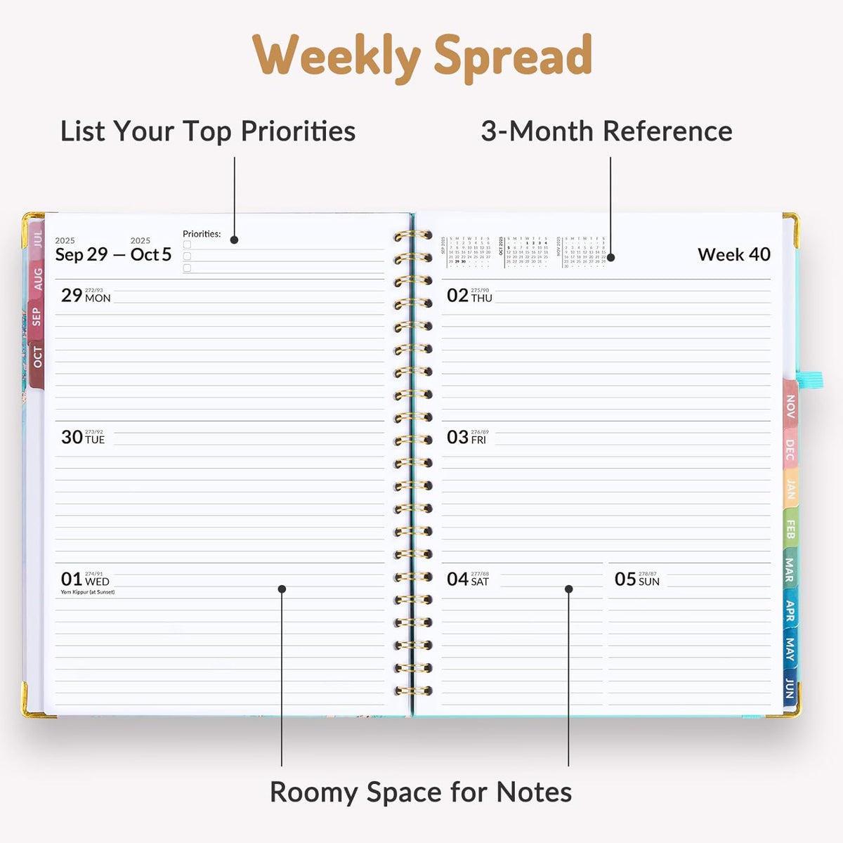 Forvencer Planner 2025-2026 for Women, Academic Year Monthly and Weekly Planner, July 2025 - Jun 2026, 8.5" x 11", Hardcover Student Teacher Planners Agenda Calendar Book with Tabs, Light Green