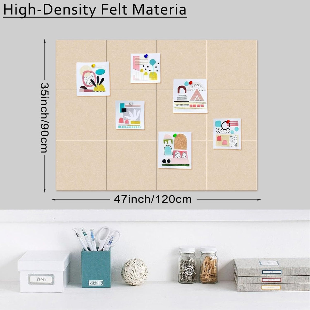 Large Acoustic Panels, 48"X36"X0.4" Sound Proof Foam Panels for Walls, Sound proof panels for walls, Soundproof Wall Panels for Home Studio&Office Decor. (Deep Camel)