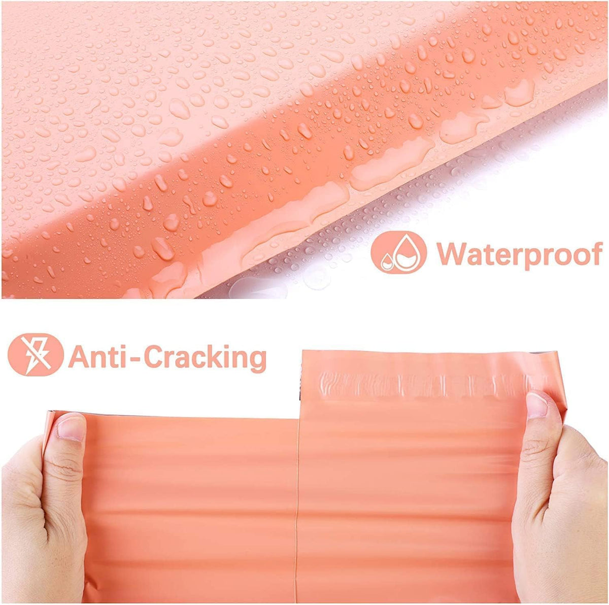 Metronic Poly Mailers 12X15.5 500Pack, Strong Adhesive Shipping Envelopes for Clothing, Waterproof Shipping Bags for Small Businesses, Flexible Mailers Poly Bags, Packages Bags Peach Pink