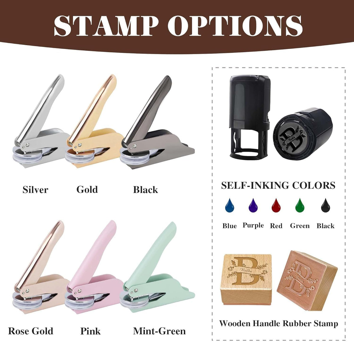 from The Library of Embossers & Stamps Custom Color Self-Inking Stamp with Your Name or Design Great for Personalizing Books, Text Books and Journals (03)