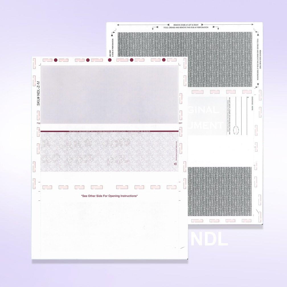 Pressure Seal Self Mailer Checks (Maroon-1000)