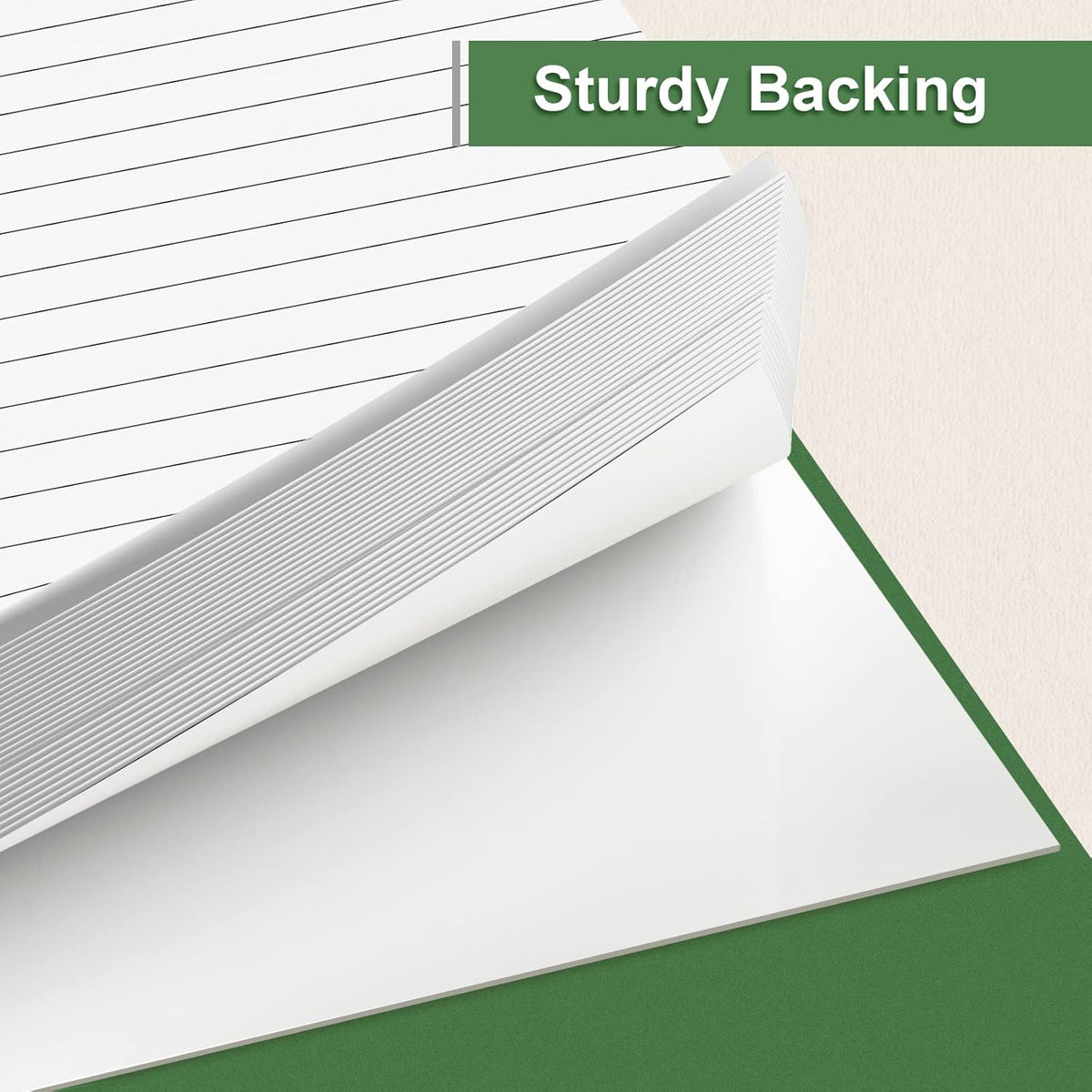 3 Pack Note Pads 5 x 8 Inch, Small Notepad, College Ruled Legal Pads, White Lined Writing Pads for Work or School, 30 Sheets/Pad, Perforated Recycled Note Paper for Note-Taking, Grocery List