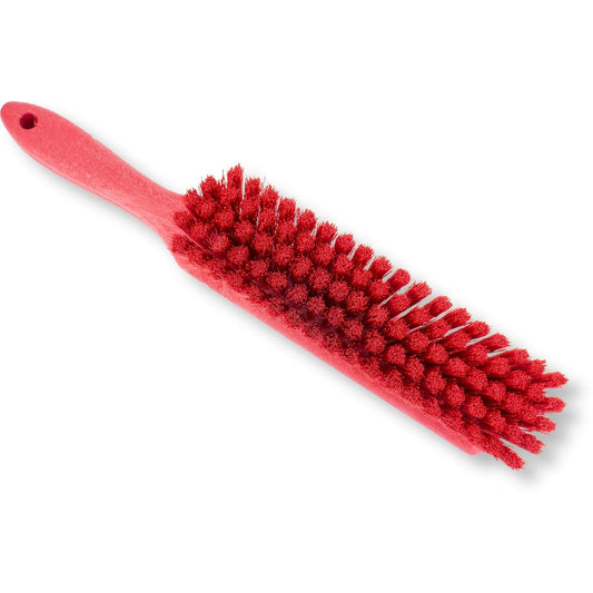 SPARTA Handheld Soft Counter Brush 8 Inch Bristle Span, Multi-Use Dust Brush with 5 Inch Handle for Tables, Countertops, and Delicate Surfaces, Polyester, Red, (Pack of 6)