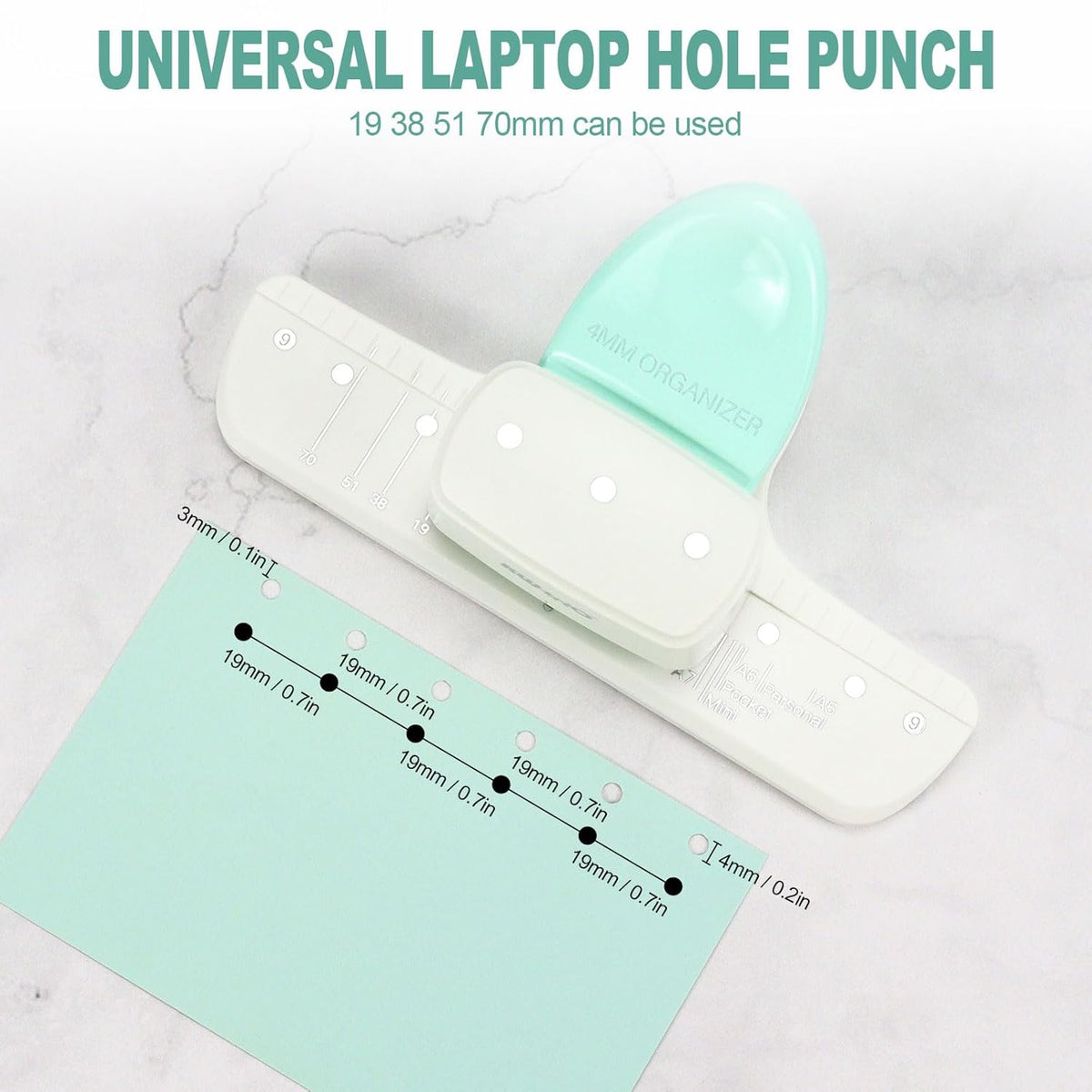 Paper Punch Kit, 3 Hole Punch 4MM Diameter, Single Hole Puncher Handheld 1/4 Inches, Art Cutting Tools Knife Pen, 1 Small Scissors, for Scrapbooking, Cardmaking, Papercraft, Art Project