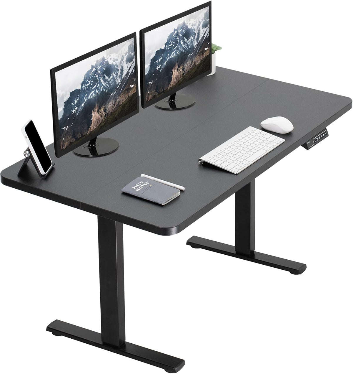 VIVO Electric 43 x 24 in Standing Desk, Memory Height Adjustment, 1B Series, Black Top, Black Frame, DESK-1B4B