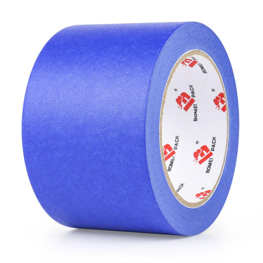 BOMEI PACK Wide Blue Painters Tape 3 Inches x 40 Yards, 3D Printing Tape for Laser Cutting, 21-Day Clean Removal Wide 3'' Masking Tape