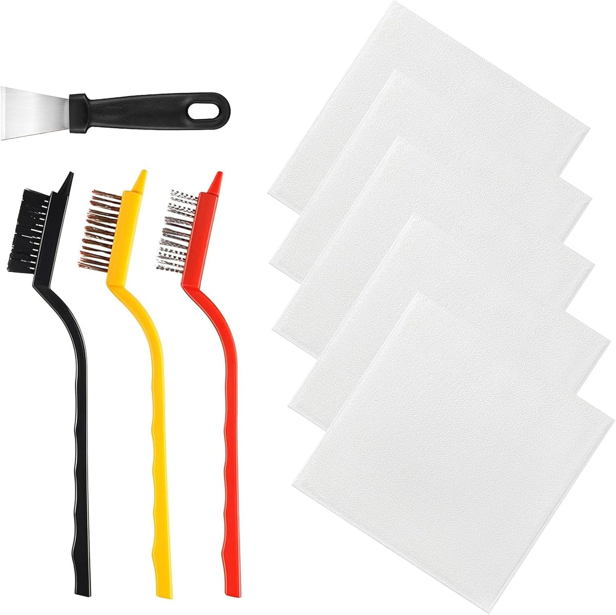 Crevice Cleaning Brush, Nylon, Brass, Small Metal Wire Brush with Curved Handle Grip for Rust, Dirt Paint Cleaning, Paint and Stain