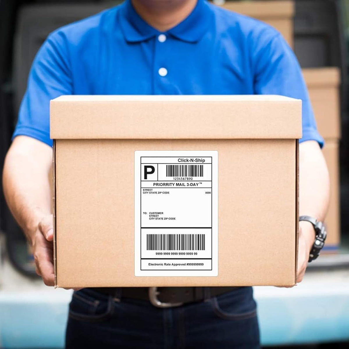 L LIKED 16 Rolls 4" x 6" Direct Blank Thermal Shipping Labels with 250 Labels/Roll - Compatible with Zebra 2844 ZP-450 ZP-500 ZP-505 (16 Rolls)