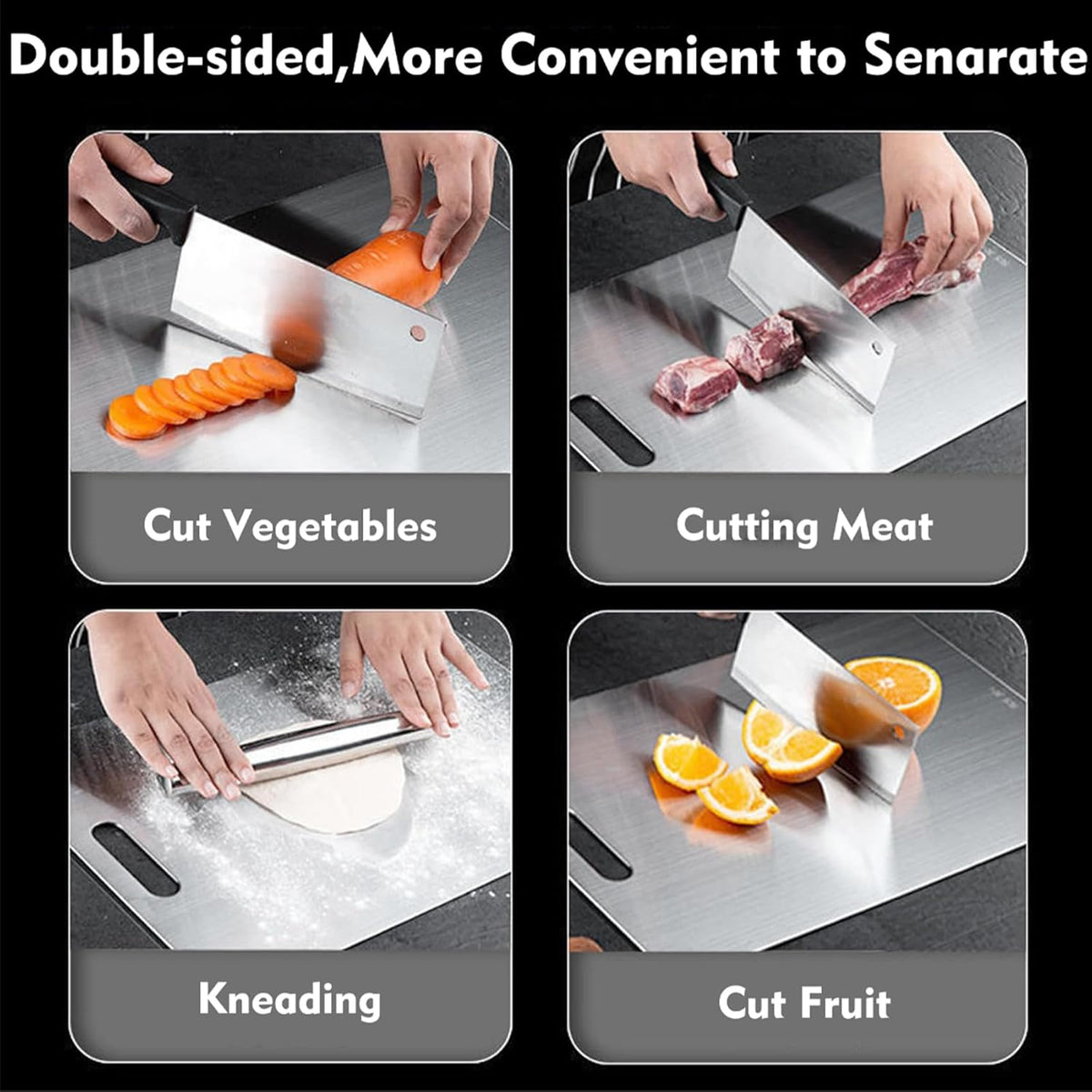 Titanium Cutting Board - 2 pack Titanium Cutting Boards for Kitchen,Double Sided Titanium Cutting Mat（11.81 * 17.91in）