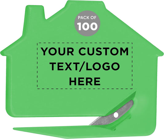 Custom House Letter Openers Set of 100, Personalized Bulk Pack - Perfect for Home or Office - TGreen