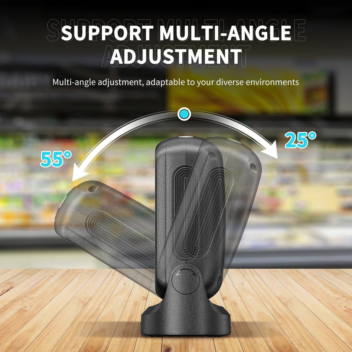 NetumScan Automatic Hands-Free Barcode Scanner - 1D/2D Desktop USB Wired Scanner for Retail Store, Warehouse, Supermarket, POS System, Checkout Counter (Windows/Mac/Linux)