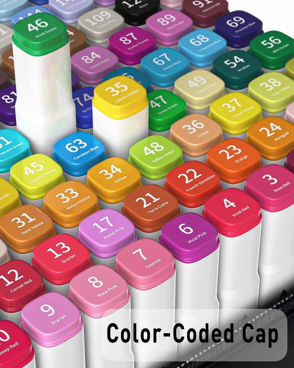 Alcohol Markers, 100 Colors Dual Tip Art Markers for Coloring, Drawing, Illustrations, Book Painting, Alcohol Based with Carrying Case for Adult Kids