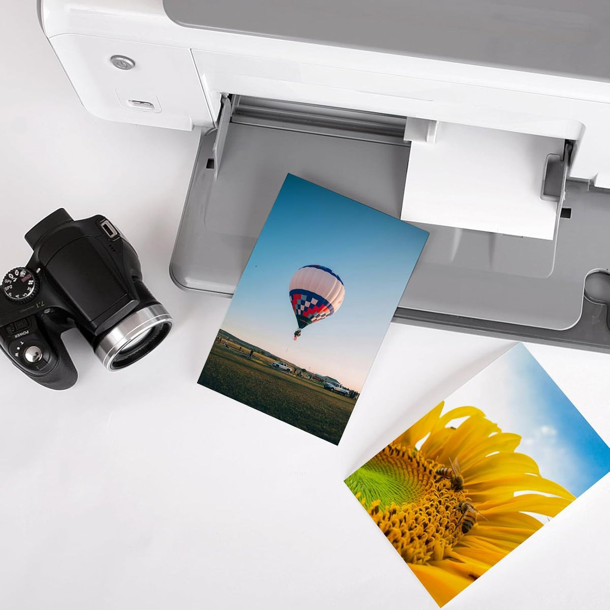 ZBEIVAN Photo Paper 8x10, 8.5x11 inch, Glossy Photo Papers 100 Sheets, 200 GSM Paper for Printer (50 Sheets of each size 8x10, 8.5x11)