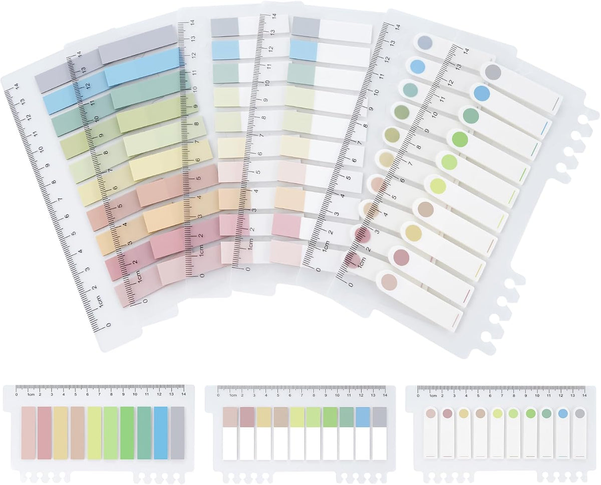 10 Colors Page Tabs,3 Designs Sticky Index Tab,1200pcs Annotation Tabs for Book,Clear Book Sticky Note Tabs,Writable and Repositionable Book Flags Strip for Book Annotation Supplies