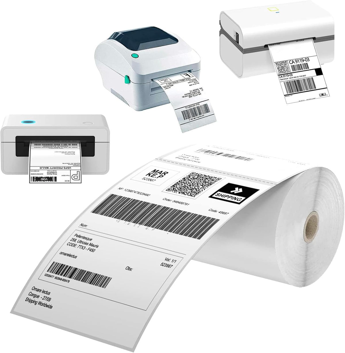 Direct Thermal Labels 4x6-450 Labels/Roll, Thermal Shipping Labels for Zebra 2844 ZP-450 ZP-500 ZP-505,18 Rolls,8100 Labels(NOT for DYMO)