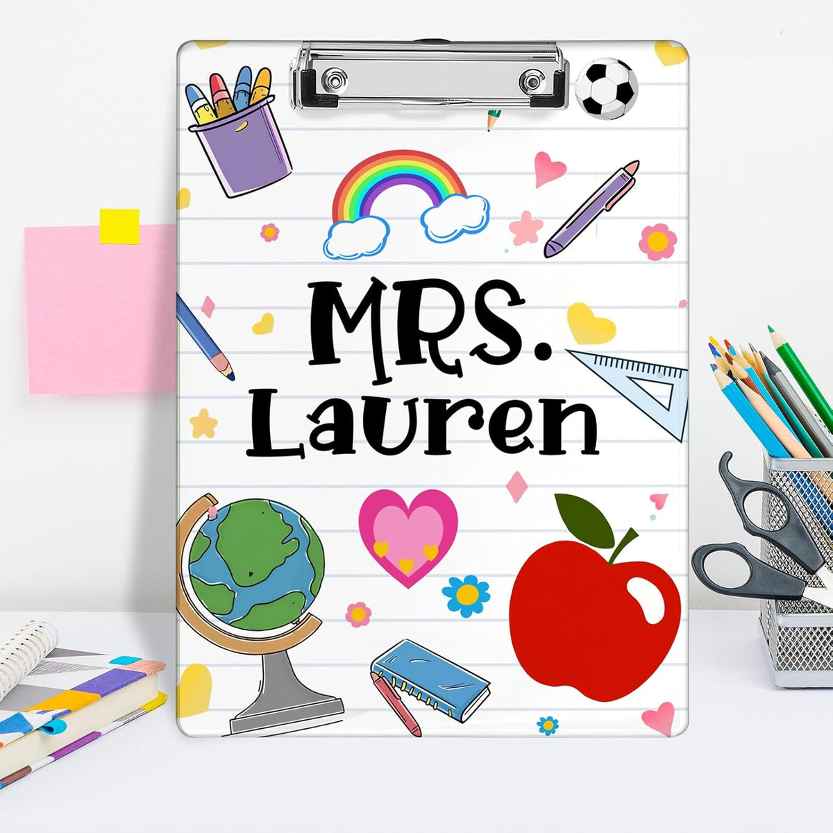 Custom Teacher Clipboard Personalzied Acrylic Clipboard with Name Custom Teacher Appreciation Clipboards Gifts for Women Men