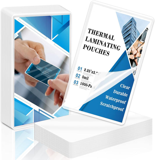 1000 Pack 5mil 2.25“x3.75" Thermal Laminating Pouches Badge Laminate Pouches Clear Laminated Luggage Tags Printable Laminator Pouches for Business Permits Cards (1000, 2.25"x3.75"-5mil)