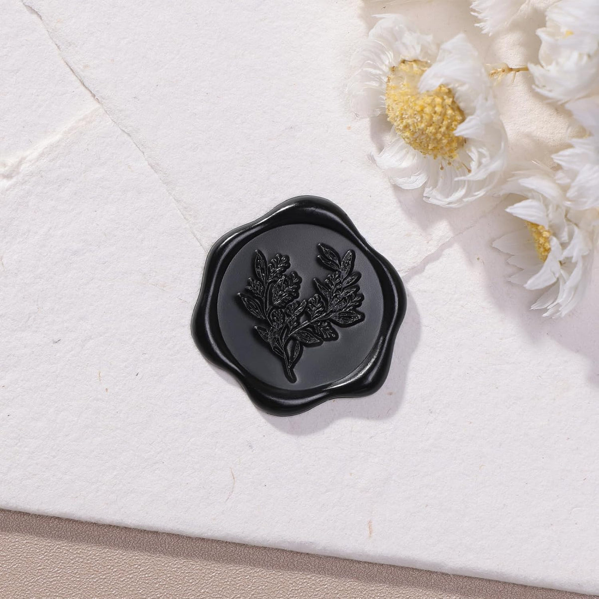 UNIQOOO Wax Seal Stickers - (3 Designs in 1 Pack) Wedding Invitation Envelope Seal Stickers, 60 Pcs Self-Adhesive Stickers, Perfect for Invitation, Christmas, Gift Wrapping