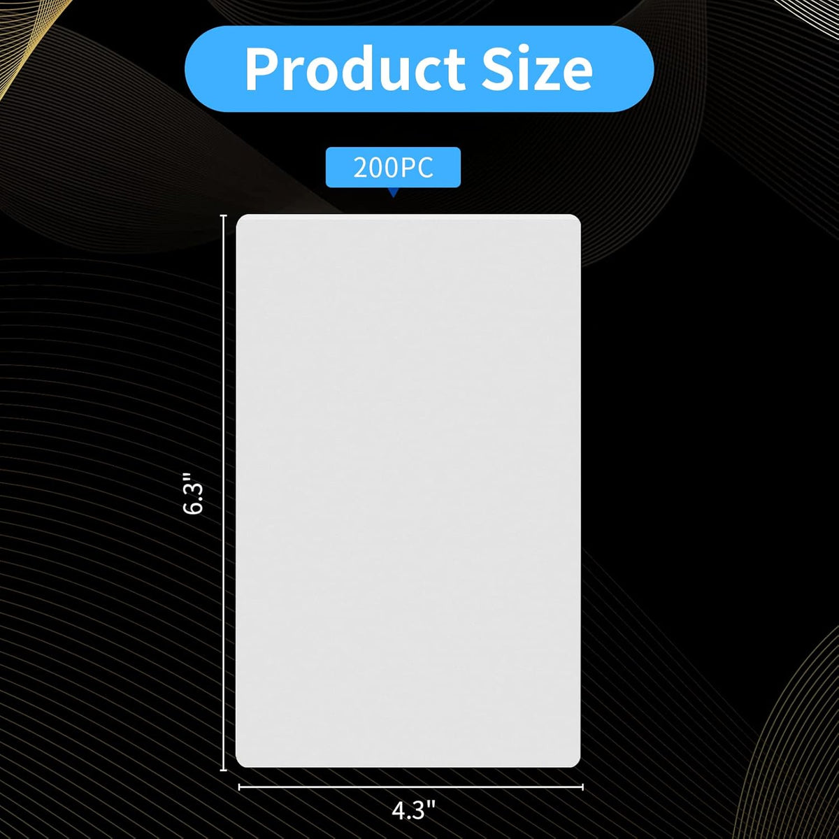 200 Pack 5mil 4“x6" Thermal Laminating Pouches Badge Laminate Pouches Clear Laminated Luggage Tags Printable Laminator Pouches for Business Permits Cards (200, 4"x6"-5mil)
