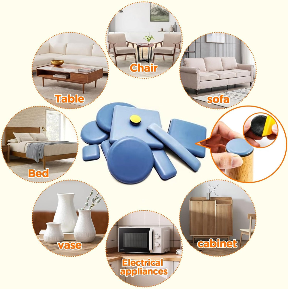 Appliance Cord Organizer for Kitchen Appliances Stick On Cable Winder Keeper, Hook Clip for Kitchenaid Mixer, Home Gadget Accessories for Easy Storage and Organization (6PCS)