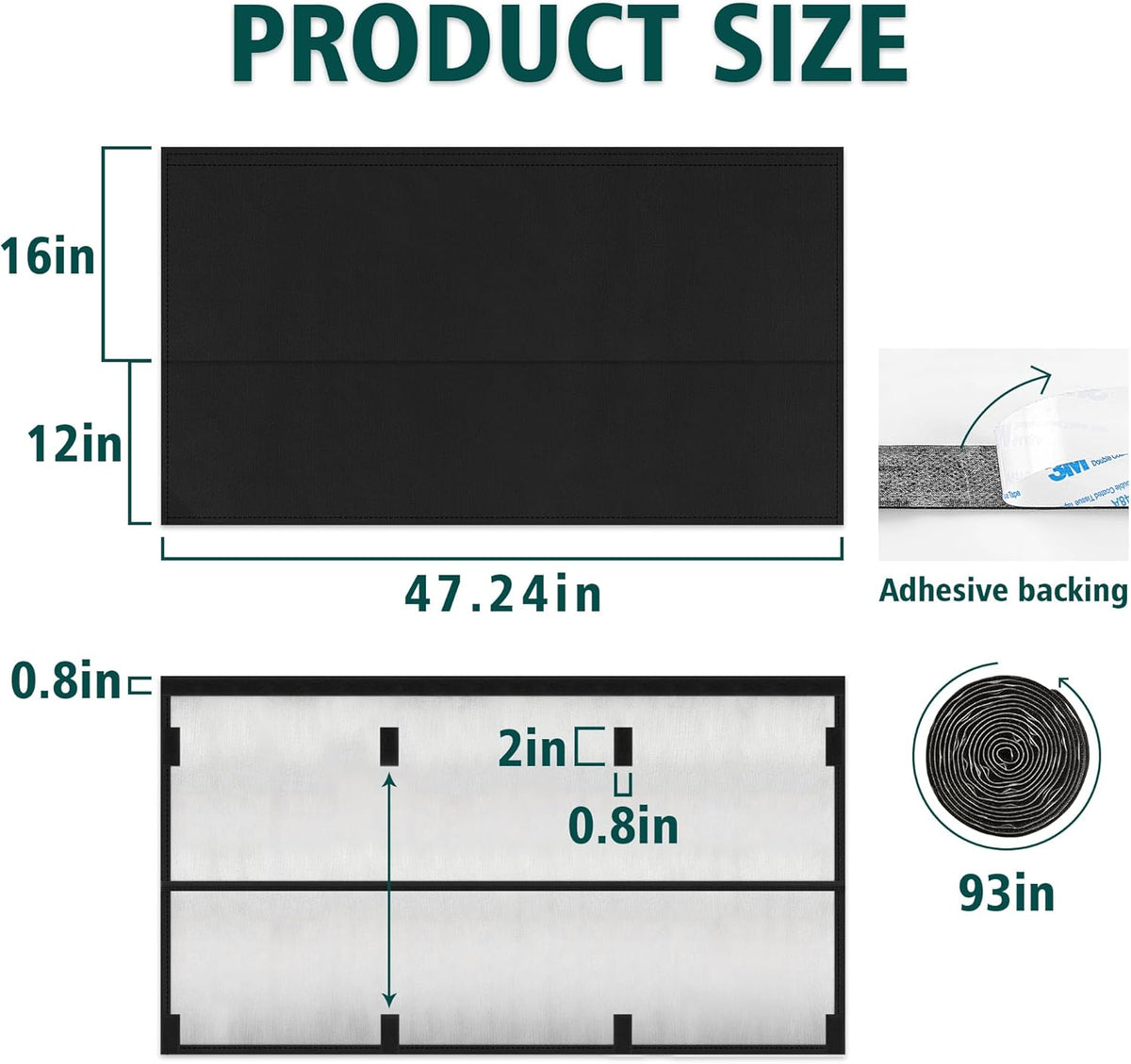 Under Desk Privacy Panel with Cable Management Organizer Sleeve Self-Adhesive Modesty Panel for Cord Organizer Pockets and Desk Skirt for Home Office or Standing Workstation (48 in)