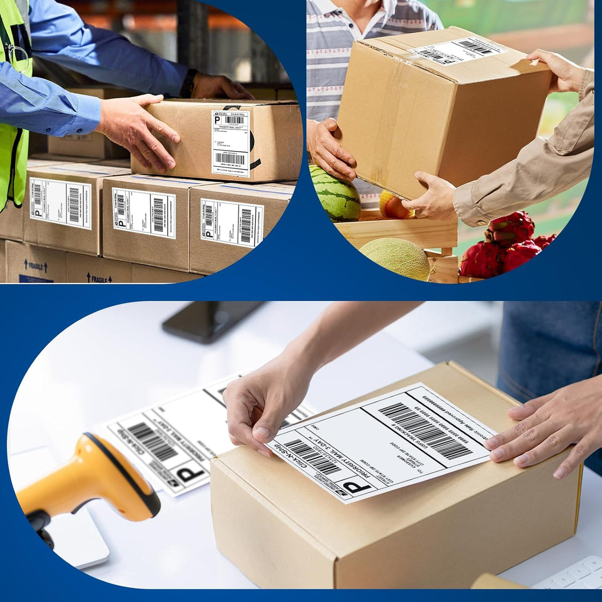 L LIKED 30 Rolls Compatible with Dymo 1744907 Internet Postage Labels 4" x 6" Shipping Labels Compatible with Rollo, DYMO 4XL & Zebra Desktop Printers (220 Labels Per Roll)