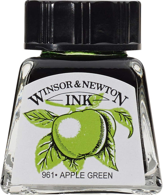 Winsor & Newton Drawing Ink, 14ml Bottle, Apple Green