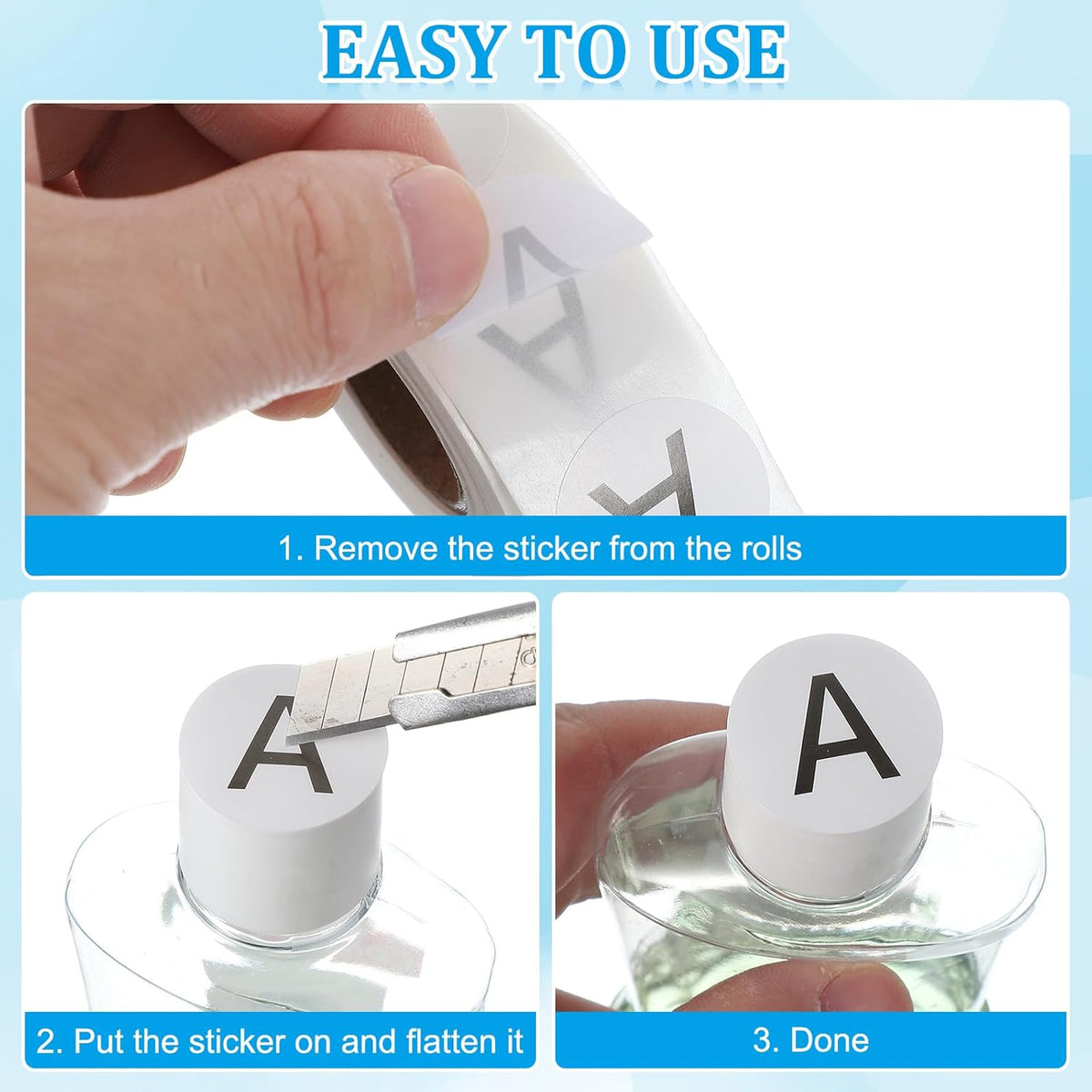 PATIKIL 1" Letter C Stickers, 4 Rolls Self-Adhesive Alphabet Round Circle Dots Labels for Organization Storage Inventory Boxes Scrapbook Craft 2000 Pcs Total