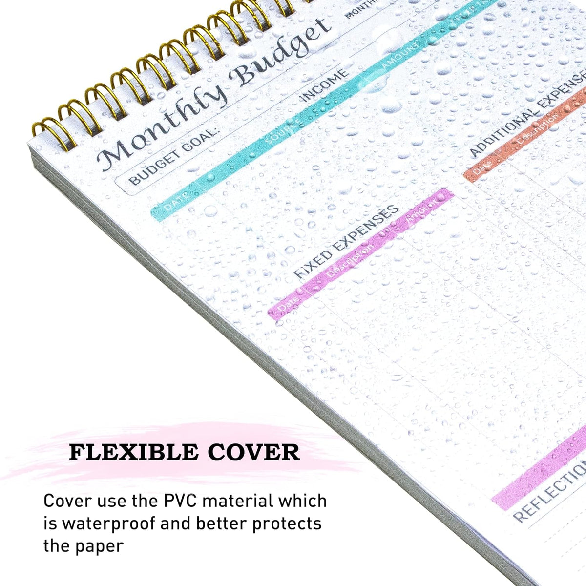 Monthly Budget Planner Notepad - Undated Expense Tracker Notebook. Monthly Budgeting Journal, Finance Planner & Accounts Book to Take Control of Your Money.A5(5.6 x 8.3inchs), 100gsm paper-Pink